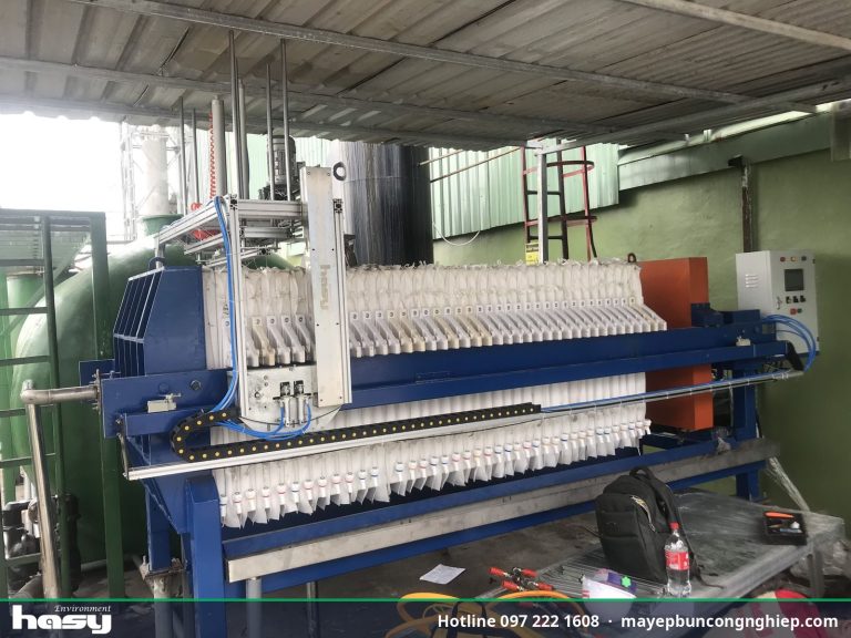 Máy ép bùn khung bản HASY tại nhà máy Việt Tiến, Bắc Ninh